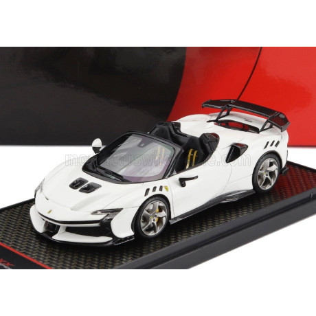 BBR MODELS FERRARI SF90 XX STRADALE SPIDER 2024 - BIANCO CERVINO - WHITE BLACK 1/43