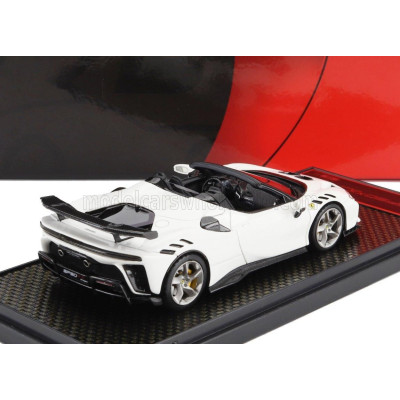BBR MODELS FERRARI SF90 XX STRADALE SPIDER 2024 - BIANCO CERVINO - WHITE BLACK 1/43