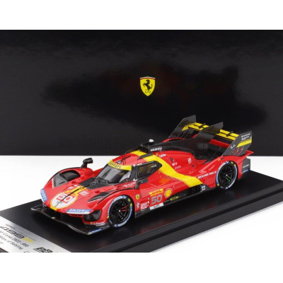 BBR MODELS FERRARI 499P 3.0L TURBO V6 TEAM FERRARI AF CORSE N 50 3rd 1000 miles SEBRING 2023 ANTONIO FUOCO - MIGUEL MOLINA - NIC