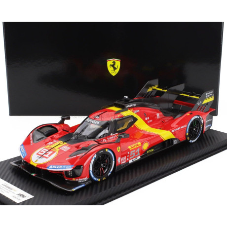 BBR MODELS FERRARI 499P 3.0L TURBO V6 TEAM FERRARI AF CORSE N 51 3rd WEC 6h SPA 2023 ALESSANDRO PIER GUIDI - JAMES CALADO - ANTO