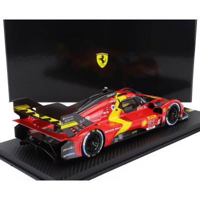 BBR MODELS FERRARI 499P 3.0L TURBO V6 TEAM FERRARI AF CORSE N 51 3rd WEC 6h SPA 2023 ALESSANDRO PIER GUIDI - JAMES CALADO - ANTO