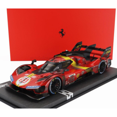 BBR MODELS FERRARI 499P 3.0L TURBO V6 TEAM FERRARI AF CORSE N 51 WINNER 24h LE MANS (DIRTY VERSION - END OF RACE) 2023 ALESSANDR