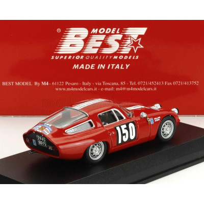 BEST MODEL ALFA ROMEO GIULIA TZ N 150 TOUR DE FRANCE 1964 JEAN ROLLAND - GABRIEL AUGIAS - RED 1/43