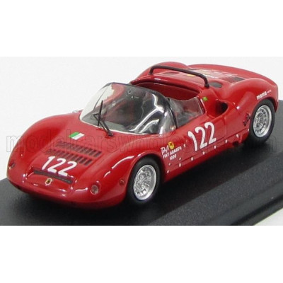 BEST MODEL FIAT ABARTH 1000 SPIDER N 122 TARGA FLORIO 1969 CALASCIBETTA - FERLITO - RED 1/43