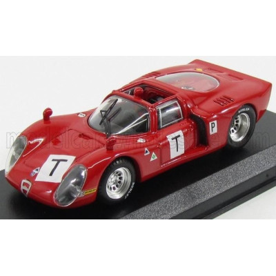 BEST MODEL ALFA ROMEO 33.2 LE MANS TEST 1968 BIANCHI - ZECCOLI - GROSSELIN - TROSCH - RED 1/43