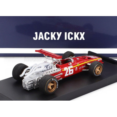 BRUMM FERRARI F1  312 N 26 WINNER FRANCE GP 1968 JACKY ICKX - RED WHITE 1/43