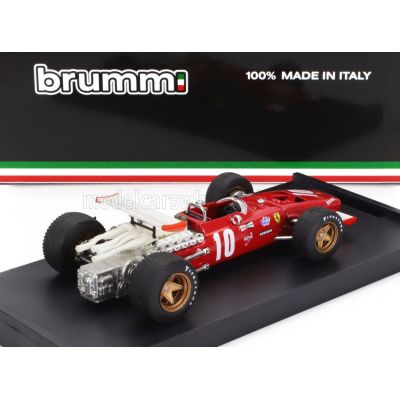 BRUMM FERRARI F1 312 N 10 ITALY GP 1969 PEDRO RODRIGUEZ - RED WHITE 1/43