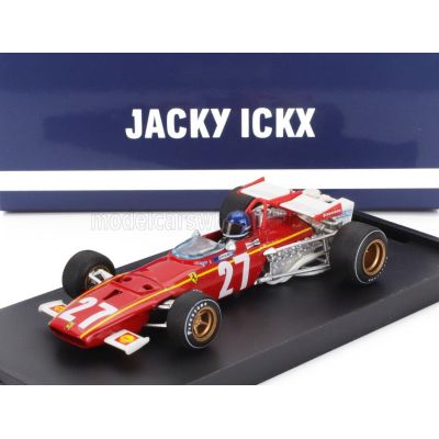 BRUMM FERRARI F1  312B N 27 BELGIUM GP 1970 JACKY ICKX - WITH DRIVER FIGURE - RED WHITE 1/43