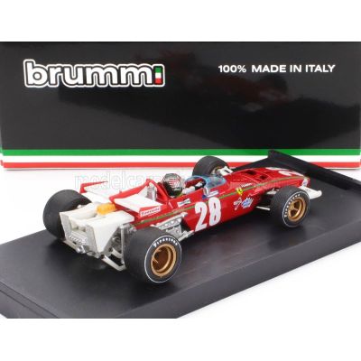 BRUMM FERRARI F1  312B N 28 BELGIUM GP 1970 IGNAZIO GIUNTI - WITH DRIVER FIGURE - RED WHITE 1/43