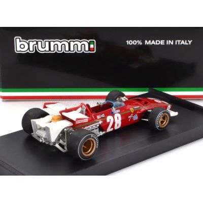 BRUMM FERRARI F1  312B N 28 BELGIUM GP 1970 IGNAZIO GIUNTI - RED WHITE 1/43