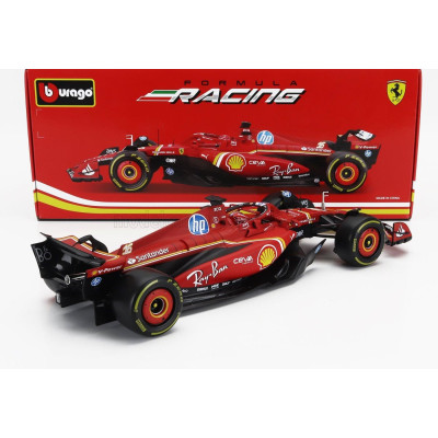 BURAGO FERRARI F1  SF-24 TEAM SCUDERIA FERRARI N 16 SEASON 2024 CHARLES LECLERC - RED BLACK 1/18