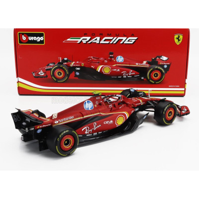 BURAGO FERRARI F1  SF-24 TEAM SCUDERIA FERRARI N 55 SEASON 2024 CARLOS SAINZ - RED BLACK 1/18