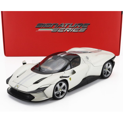 BURAGO FERRARI DAYTONA SP3 2022 - WHITE BLACK 1/18