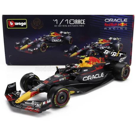 BURAGO RED BULL F1  RB19 TEAM ORACLE RED BULL RACING N 11 SEASON 2023 SERGIO PEREZ - MATT BLUE 1/18
