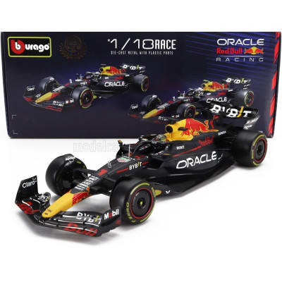 BURAGO RED BULL F1  RB19 TEAM ORACLE RED BULL RACING N 1 WORLD CHAMPION SEASON 2023 MAX VERSTAPPEN - MATT BLUE 1/18