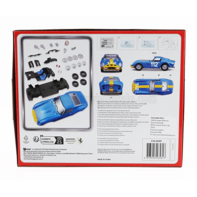 BURAGO FERRARI 250 GTO ch.3445 LHD N 112 2nd TARGA FLORIO 1964 U.NORINDER - P.TROBERG - BLUETTE YELLOW 1/24