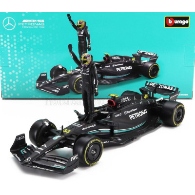 BURAGO MERCEDES GP F1 W14 TEAM MERCEDES-AMG PETRONAS FORMULA ONE N 44 SEASON 2023 LEWIS HAMILTON - MATT BLACK 1/24