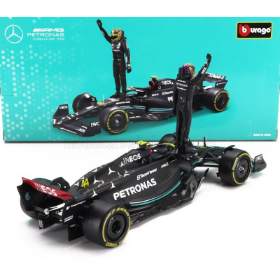 BURAGO MERCEDES GP F1 W14 TEAM MERCEDES-AMG PETRONAS FORMULA ONE N 44 SEASON 2023 LEWIS HAMILTON - MATT BLACK 1/24