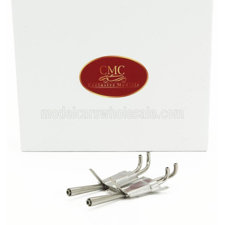 CMC PORSCHE MEGAPHONE EXHAUST SYSTEM (INTERCHANGEABLE) 904 CARRERA GTS - SILVER 1/18