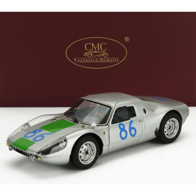 CMC PORSCHE 904 CARRERA GTS ch.904-005 N 86 WINNER TARGA FLORIO 1964 COLIN DAVIS - ANTONIO PUCCI - SILVER 1/18