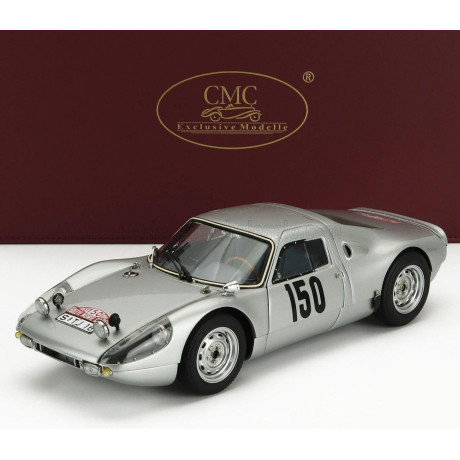 CMC PORSCHE 904 CARRERA GTS ch.904-006 N 150 2nd RALLY MONTECARLO 1965 EUGEN BOEHRINGER - ROLF WUTHERICH - SILVER 1/18