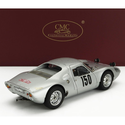 CMC PORSCHE 904 CARRERA GTS ch.904-006 N 150 2nd RALLY MONTECARLO 1965 EUGEN BOEHRINGER - ROLF WUTHERICH - SILVER 1/18