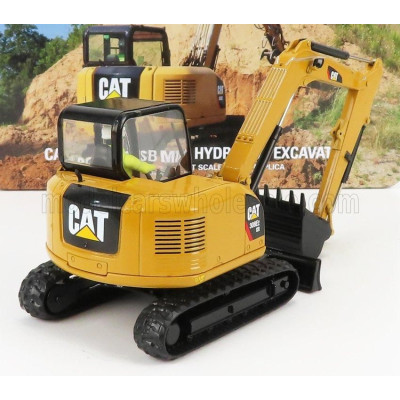 DM MODELS CATERPILLAR CAT308E2 CR SB ESCAVATORE CINGOLATO - TRACTOR HYDRAULIC MINI EXCAVATOR - YELLOW BLACK 1/32