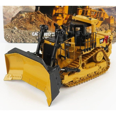 DM MODELS CATERPILLAR CATD10T2 RUSPA CINGOLATA - SCRAPER TRACK TYPE TRACTOR - YELLOW BLACK 1/50