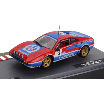 EDICOLA FERRARI 308 GTB Gr.4 (night version) N 3 RALLY MONTECARLO 1982 JEAN CLAUDE ANDRUET - MICHELE PETIT BICHE - RED BLUE 1/43