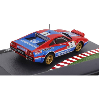 EDICOLA FERRARI 308 GTB Gr.4 (night version) N 3 RALLY MONTECARLO 1982 JEAN CLAUDE ANDRUET - MICHELE PETIT BICHE - RED BLUE 1/43
