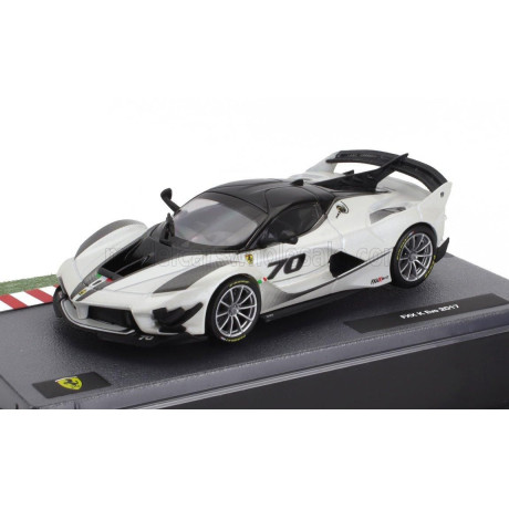EDICOLA FERRARI FXX-K EVO N 70 PRESS 2017 - BIANCO ITALIA - WHITE PEARL MET 1/43