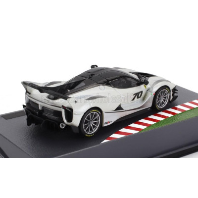 EDICOLA FERRARI FXX-K EVO N 70 PRESS 2017 - BIANCO ITALIA - WHITE PEARL MET 1/43