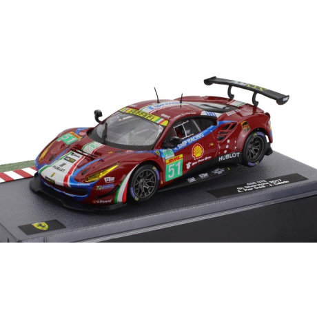 EDICOLA FERRARI 488 GT3 3.9L TURBO V8 TEAM AF CORSE N 51 6h SILVERSTONE 2017 ALESSANDRO PIERGUIDI - JAMES CALADO - RED 1/43