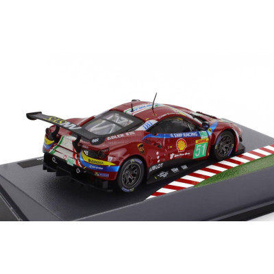 EDICOLA FERRARI 488 GT3 3.9L TURBO V8 TEAM AF CORSE N 51 6h SILVERSTONE 2017 ALESSANDRO PIERGUIDI - JAMES CALADO - RED 1/43