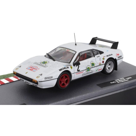 EDICOLA FERRARI 308 GTB Gr.2 N 2 RALLY MONZA 1983 HENRI TOIVONEN - JUHA PIIRONEN - WHITE 1/43