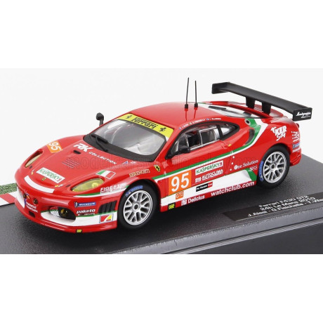 EDICOLA FERRARI F430 GT2 4.0L V8 TEAM AF CORSE N 95 24h LE MANS 2010 JEAN ALESI - GIANCARLO FISICHELLO - TONI VILANDER - RED 1/4