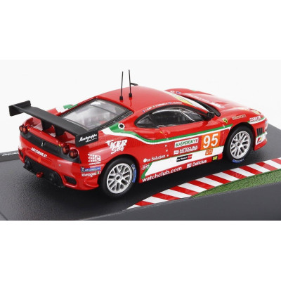 EDICOLA FERRARI F430 GT2 4.0L V8 TEAM AF CORSE N 95 24h LE MANS 2010 JEAN ALESI - GIANCARLO FISICHELLO - TONI VILANDER - RED 1/4