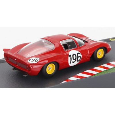 EDICOLA FERRARI DINO 206S COUPE TEAM SEFAC N 196 2nd TARGA FLORIO 1966 GIANCARLO BAGHETTI - JEAN GUICHET - RED WHITE 1/43