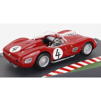 EDICOLA FERRARI 250TR TESTA ROSSA SPIDER N 4 1000km NURBURGRING 1959 PHIL HILL - OLIVIER GENDEBIEN - RED WHITE 1/43