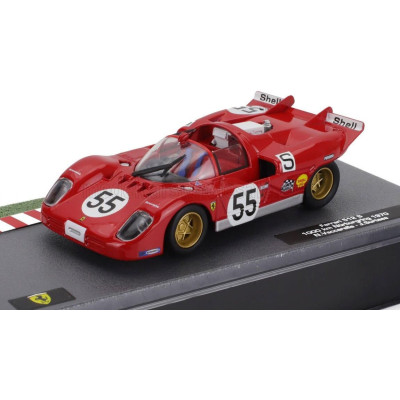 EDICOLA FERRARI 512S SPIDER TEAM SEFAC TEAM N 55 3rd 1000km NURBURGRING 1970 JOHN SURTEES - NINO VACCARELLA - RED 1/43