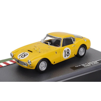 EDICOLA FERRARI 250 GTO LWB 3.0L V12 TEAM N.A.R.T. N 18 24h LE MANS 1959 GEORGE ARENTS - ANDRE PILETTE - YELLOW 1/43