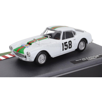 EDICOLA FERRARI 250 GT BERLINETTA INTERIM N 158 TOUR DE FRANCE 1959 JO SCHLESSER - ANNIE SCHLESSER - WHITE GREEN 1/43