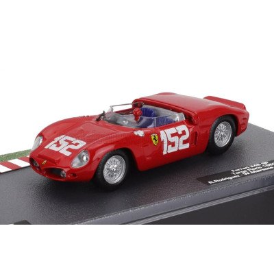 EDICOLA FERRARI DINO 246SP SPIDER N 152 WINNER TARGA FLORIO 1962 RICARDO RODRIGUEZ - WILLY MAIRESSE - OLIVIER GENDEBIEN - RED 1/