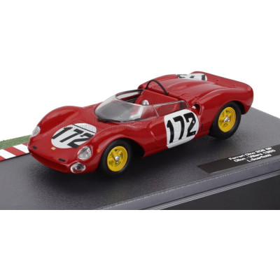 EDICOLA FERRARI 206SP DINO SPIDER TEAM SCUDERIA FERRARI SEFAC N 172 WINNER OLLON VILLARS 1965 LUDOVICO SCARFIOTTI - RED 1/43