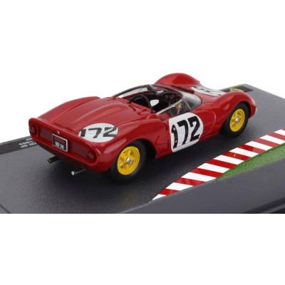 EDICOLA FERRARI 206SP DINO SPIDER TEAM SCUDERIA FERRARI SEFAC N 172 WINNER OLLON VILLARS 1965 LUDOVICO SCARFIOTTI - RED 1/43