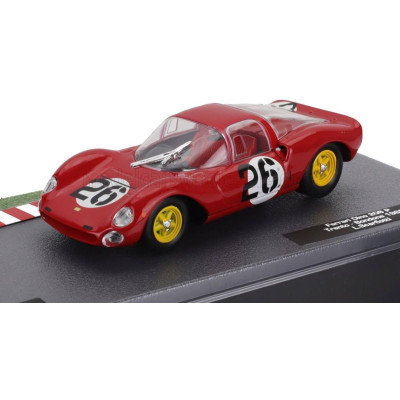 EDICOLA FERRARI 206SP DINO SPIDER TEAM SCUDERIA FERRARI SEFAC N 26 WINNER TRENTO-BONDONE 1965 LUDOVICO SCARFIOTTI - RED 1/43
