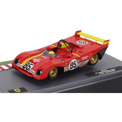 EDICOLA FERRARI 312P SPIDER N 85 WINNER 6h WATKINS GLEN 1972 JACKY ICKX - MARIO ANDRETTI - RED YELLOW 1/43