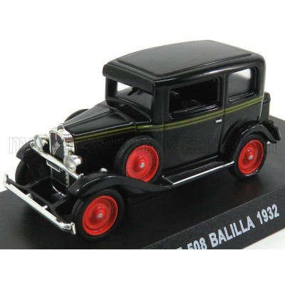 EDICOLA FIAT 508 BALILLA 1932 - DAMAGE BLISTER - BLACK RED 1/43