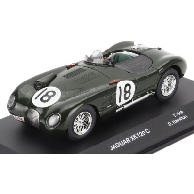 EDICOLA JAGUAR XK120 C-TYPE SPIDER 3.4L TEAM JAGUAR CARS LTD N 18 WINNER 24h LE MANS 1953 TONY ROLT - DUNCAN HAMILTON - GREEN 1/