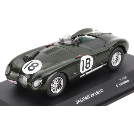 EDICOLA JAGUAR XK120 C-TYPE SPIDER 3.4L TEAM JAGUAR CARS LTD N 18 WINNER 24h LE MANS 1953 TONY ROLT - DUNCAN HAMILTON - GREEN 1/